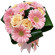 букет из кремовых роз и розовых гербер. Краснодар